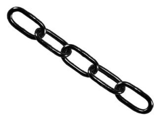 Faithfull Black Japanned Chain 6mm x 15m Reel - Max. Load 250kg (5023969255620) FAICHBL615