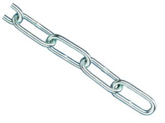 Faithfull Zinc Plated Chain 3mm x 2.5m - Max. Load 80kg (5023969255798) FAICHCUT30Z