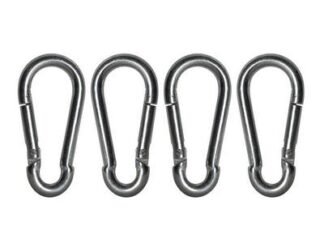 Faithfull Fire Brigade Snap Hook 6mm Zinc Plated (Pack 4) (5023969226811) FAICHFBS60