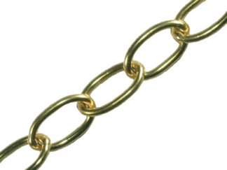 Faithfull Oval Chain 1.8mm x 10m Polished Brass (5023969255705) FAICHOP18