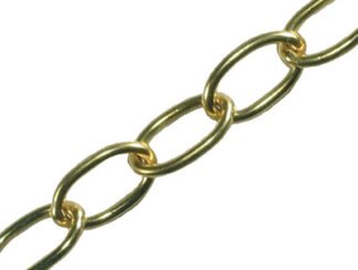 Faithfull Oval Chain 2.3mm x 10m Polished Brass (5023969255729) FAICHOP23