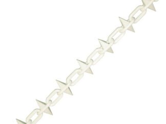 Faithfull Plastic Chain 6mm x 12.5m White Spiked (5023969257631) FAICHPLWS612
