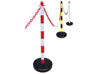Faithfull Plastic Post for Chain - Red / White (5023969259970) FAICHPOSTRW