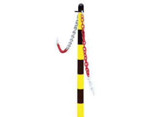 Faithfull Plastic Post for Chain - Yellow / Black (5023969259987) FAICHPOSTYB