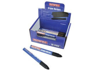 Faithfull Crayon Marker Black (CDU 30) (5023969319438) FAICMBLK30
