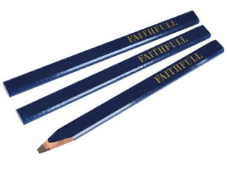 Faithfull Carpenters Pencils - Blue / Soft (Pack 3) (5023969215365) FAICPB