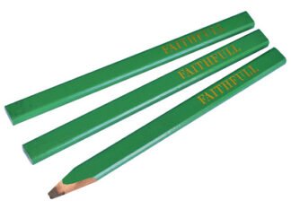 Faithfull Carpenters Pencils - Green / Hard (Pack 3) (5023969215341) FAICPG