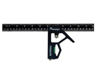 Faithfull Prestige Combination Square Black Aluminium 300mm (12 Inch) (5023969319230) FAICS300CNC