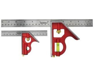 Faithfull Combination Square Twin Pack 150mm (6in) & 300mm (12 Inch) (5023969313368) FAICS300TP