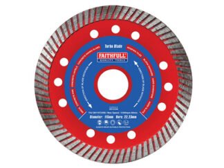 Faithfull Turbo Cut Diamond Blade 115 x 22mm (5023969305967) FAIDB115TURB
