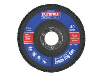 Faithfull Abrasive Jumbo Flap Disc 115mm Coarse (5023969225524) FAIFD115C