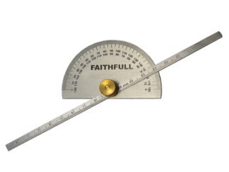 Faithfull Depth Gauge with Protractor 150mm (6in) (5023969232638) FAIGAUGEDEPT