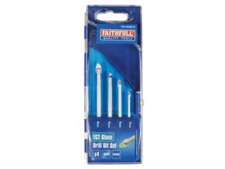 Faithfull Tile & Glass Drill Bit Set of 4 (3-6mm) (5023969287171) FAIGDSET4