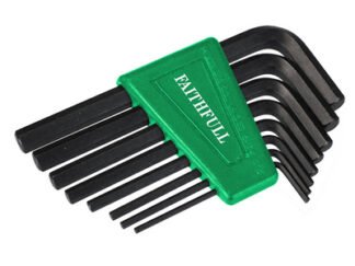 Faithfull Short Arm Hexagon Key Set, 8 Piece (1/16 - 1/4in) (5023969210919) FAIHKS8AF
