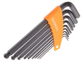 Faithfull Ball End Long Arm Hexagon Key Set, 9 Piece (1.5-10mm) (5023969210971) FAIHKS9MLB