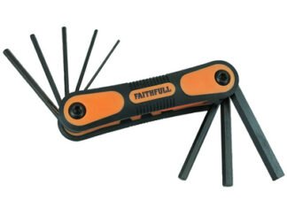 Faithfull Folding Hexagon Key Set, 8 Piece (1.5-8mm) (5023969249209) FAIHKSF8M