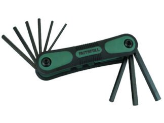 Faithfull Folding Hexagon Key Set, 9 Piece (5/64 - 1/4in) (5023969249216) FAIHKSF9AF
