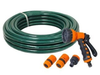 Faithfull PVC Garden Hose 20m with Fittings & Spray Gun (5023969003023) FAIHOSE20AV