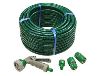 Faithfull PVC Reinforced Hose 30m Fittings & Spray Gun (5023969248332) FAIHOSE30AV