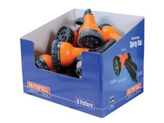 Faithfull Plastic 8 Pattern Adjustable Spray Gun (Bulk Pack 8) (5023969264653) FAIHOSESPBUL