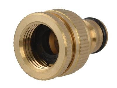 Faithfull Brass Dual Tap Connector 12.5-19mm (1/2 - 3/4in) (5023969264622) FAIHOSETC