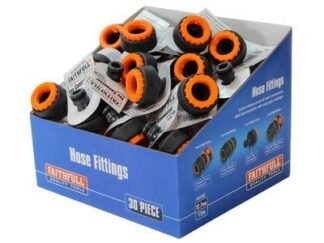 Faithfull Plastic Tap Hose Connector 1/2 & 3/4in (Box 30) (5023969001326) FAIHOSETCBUL