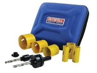 Faithfull Universal Varipitch Holesaw Electricians Kit, 9 Piece 16-51mm (5023969228228) FAIHSKE