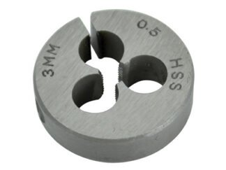 Faithfull HSS Straight Flute Split Die M3 x 0.5, 13/16in OD (5023969318417) FAIHSSDM3