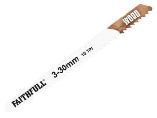 Faithfull Laminate/Wood Jigsaw Blades Pack of 5 T101BR (5023969253756) FAIJBT101BR