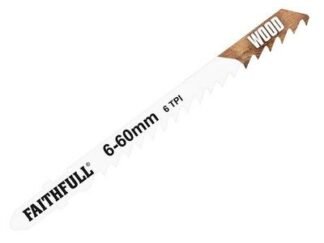 Faithfull Wood Jigsaw Blades Pack of 5 T101DP (5023969253770) FAIJBT101DP