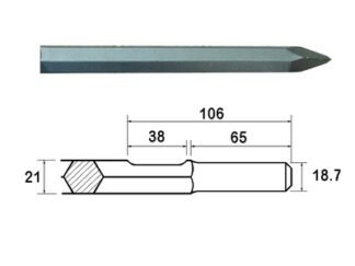Faithfull Kango Shank Point 380mm (914112) (5023969248585) FAIKAGP380