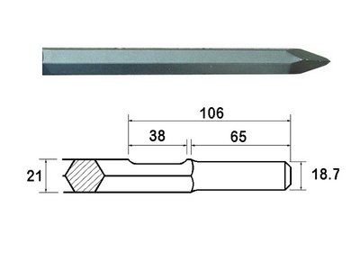 Faithfull Kango Shank Point 450mm (914113) (5023969248592) FAIKAGP450