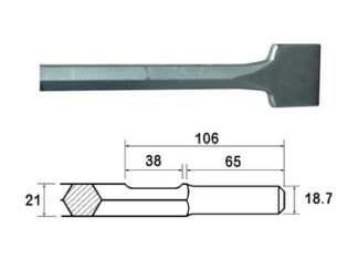 Faithfull Kango Shank Straight Scaling Chisel 75 x 300mm (5023969248646) FAIKAGSC75