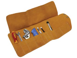 Faithfull 10 Pocket Leather Tool Roll 48 x 27cm (5023969308937) FAILTR10
