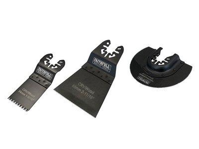 Faithfull Multi-Function Tool Blade Set, 3 Piece (5023969312668) FAIMFKIT3