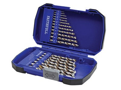 Faithfull Cobalt HSS Drill Set M35 1-10mm 19 Piece (5023969313146) FAIMSET19COB