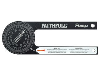 Faithfull Prestige Mitre Saw Protractor Black Aluminium (5023969319247) FAIMSPCNC
