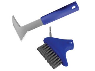 Faithfull Auto-Lock Patio Steel Brush & Weeder (5023969313696) FAIPATKIT