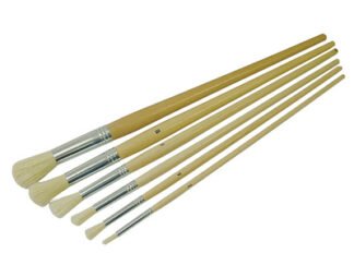 Faithfull Round Fitch Brush Set 6 Piece (5023969286549) FAIPBFITRPK