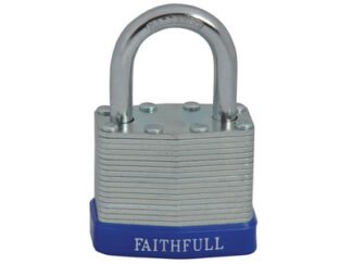 Faithfull Laminated Steel Padlock 40mm 3 Keys (5023969309392) FAIPLLAM40