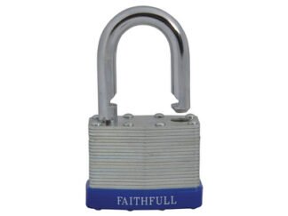 Faithfull Laminated Steel Padlock 50mm 3 Keys (5023969309415) FAIPLLAM50