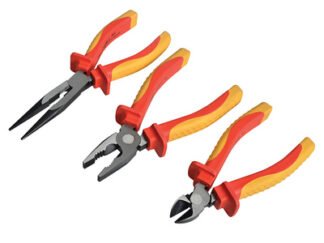 Faithfull VDE Pliers Set with Pouch, 3 Piece (5023969305257) FAIPLVDESET