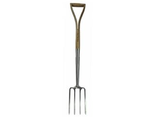 Faithfull Prestige Stainless Steel Border Fork Ash Handle (5023969314969) FAIPRESBFSS
