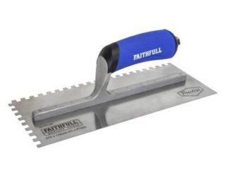 Faithfull Prestige Notched Trowel 275 x 115mm (11 x 4.1/2in) 6mm Notch (5023969314068) FAIPTNT11SS