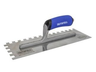 Faithfull Prestige Notched Trowel 330 x 115mm (13 x 4.1/2in) 10mm Notch (5023969314051) FAIPTNT13SS