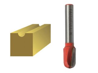 Faithfull Router Bit TCT Radius 5.0 x 18mm 1/4in Shank (5023969216218) FAIRB62