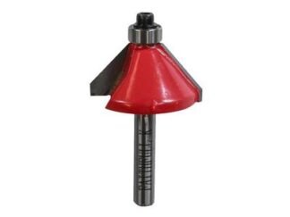 Faithfull Router Bit TCT 45 degrees Chamfer 1/4in Shank (5023969228112) FAIRB81
