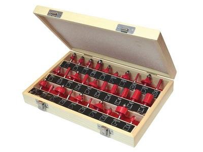 Faithfull 1/4in TCT Router Bit Set, 30 Piece (5023969233550) FAIRBS30