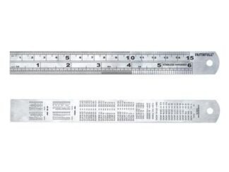 Faithfull Steel Rule 150mm / 6in x 19mm (5023969297071) FAIRULE150SS