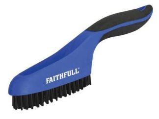 Faithfull Scratch Brush Soft Grip 4 x 16 Row Plastic (5023969313658) FAISB164SP